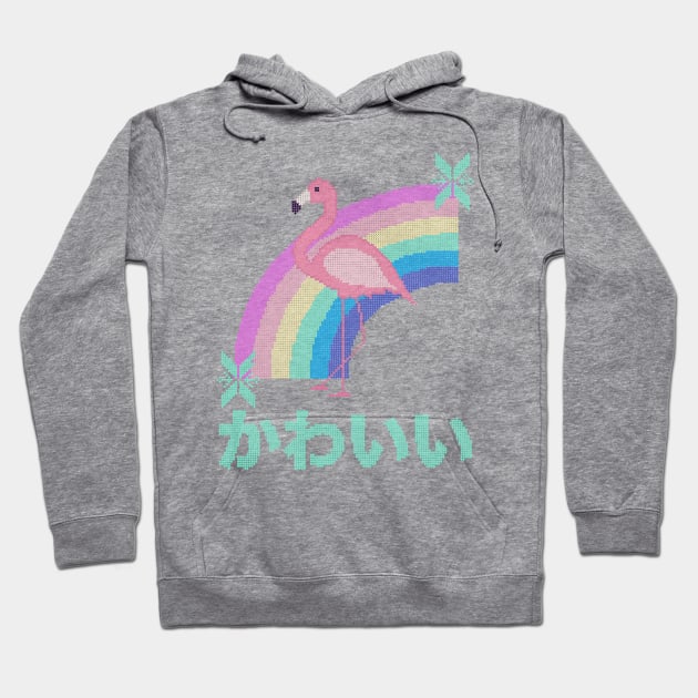 Pink Flamingo and Rainbow Ugly Christmas Sweater Kawaii Knitted Design Hoodie by YourGoods